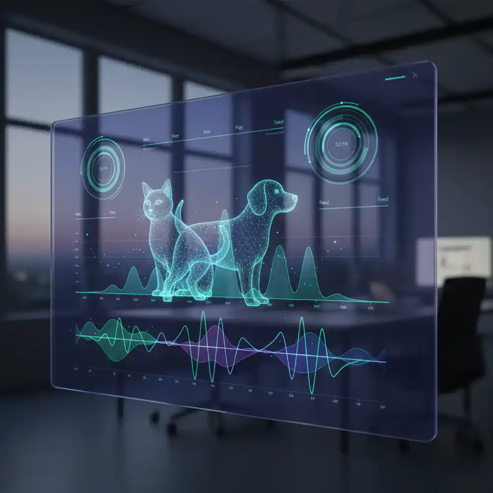 Software interface displaying pet activity patterns
