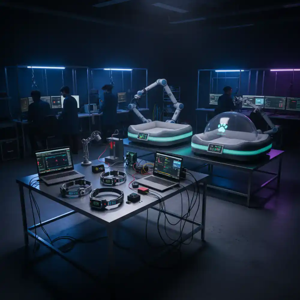 Engineering smart collars and orthopedic beds in a technical lab environment